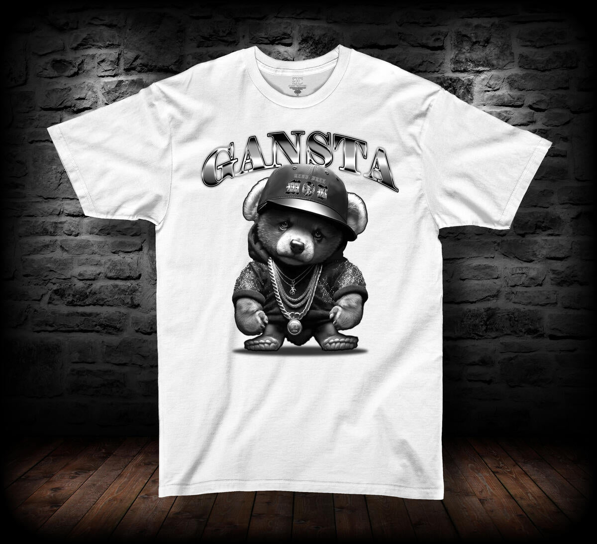 T-SHIRT GANSTA BEAR GRAY