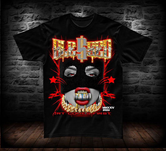 T-SHIRT BLESSED MASK