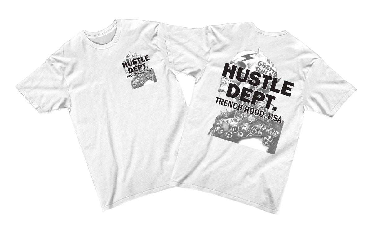 T-SHIRT HUSTLE SKULL GC549